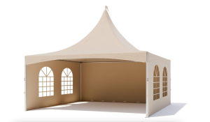 Pagodetent sand 5x5m - koppelbaar tot groter