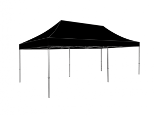 Plooitent 6x3m zwart