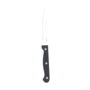 Steakmes zwart/hout